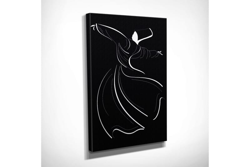 Pieni canvas-taulu 30x40 cm - Tanssiva hahmo abstraktissa tyylissä - Musta / Valkoinen - Sisustustuotteet - Taulu & taide - Canvas-taulu