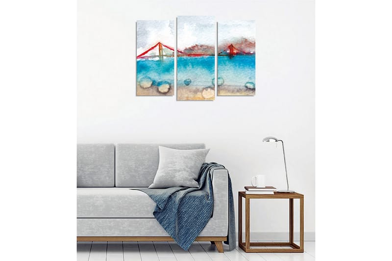 Seinäkoriste Canvas Maalaus 3 osaa - Sisustustuotteet - Taulu & taide - Canvas-taulu