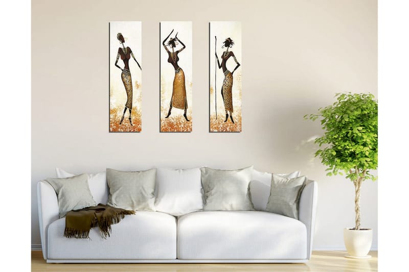 Seinäkoriste Canvas Maalaus 3 osaa - Sisustustuotteet - Taulu & taide - Canvas-taulu