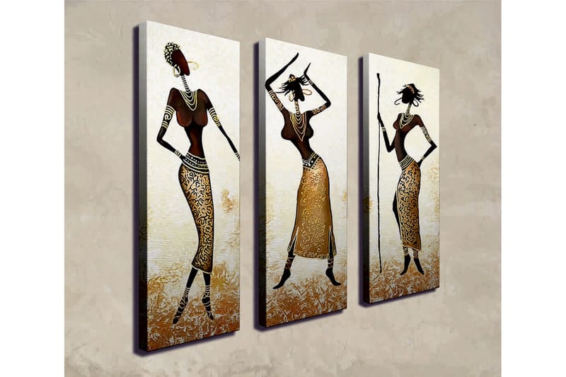 Seinäkoriste Canvas Maalaus 3 osaa - Sisustustuotteet - Taulu & taide - Canvas-taulu