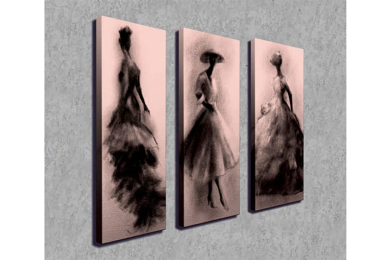 Seinäkoriste Canvas Maalaus 3 osaa - Sisustustuotteet - Taulu & taide - Canvas-taulu