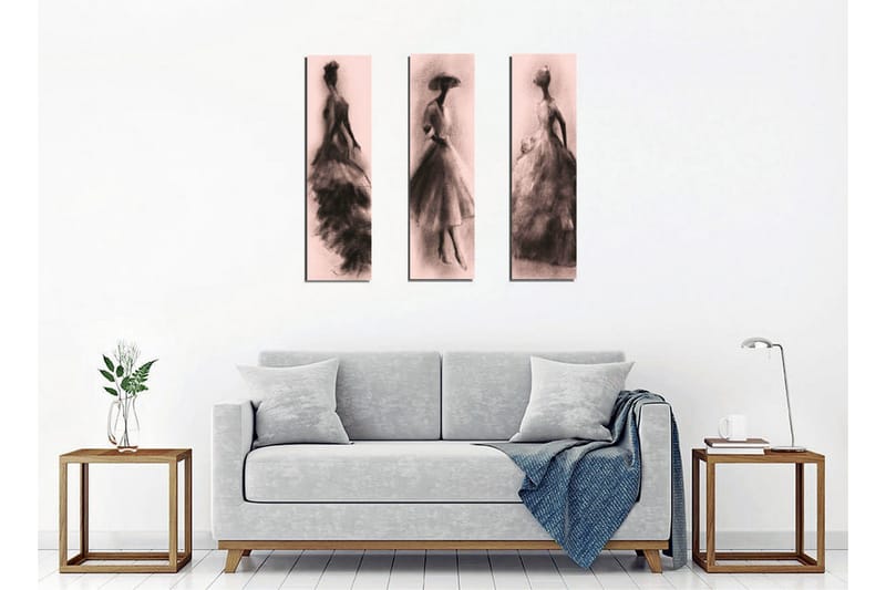 Seinäkoriste Canvas Maalaus 3 osaa - Sisustustuotteet - Taulu & taide - Canvas-taulu