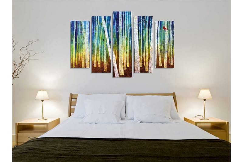 Seinäkoriste Canvas Maalaus 5 osaa - Sisustustuotteet - Taulu & taide - Canvas-taulu