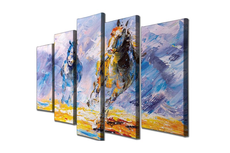 Seinäkoriste Canvas Maalaus 5 osaa - Sisustustuotteet - Taulu & taide - Canvas-taulu