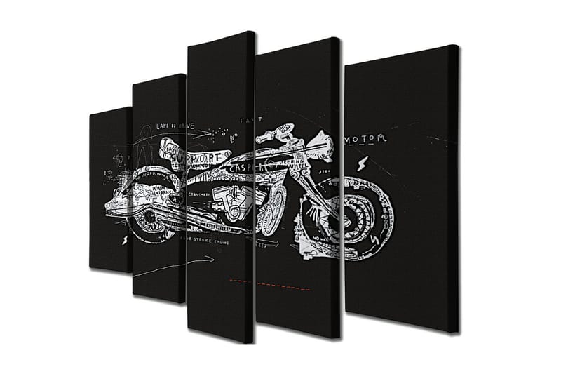 Seinäkoriste Canvas Maalaus 5 osaa - Sisustustuotteet - Taulu & taide - Canvas-taulu