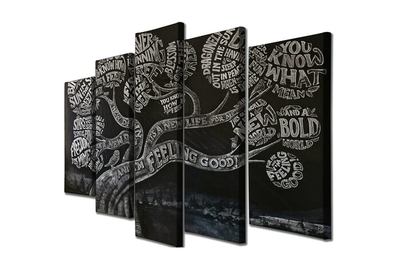 Seinäkoriste Canvas Maalaus 5 osaa, undefined