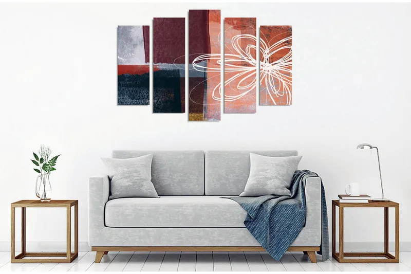 Seinäkoriste Canvas Maalaus 5 osaa - Sisustustuotteet - Taulu & taide - Canvas-taulu