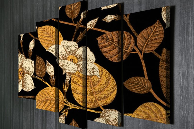 Seinäkoriste Canvas Maalaus 5 osaa - Sisustustuotteet - Taulu & taide - Canvas-taulu