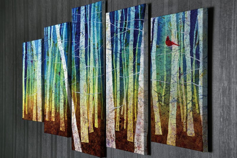 Seinäkoriste Canvas Maalaus 5 osaa - Sisustustuotteet - Taulu & taide - Canvas-taulu
