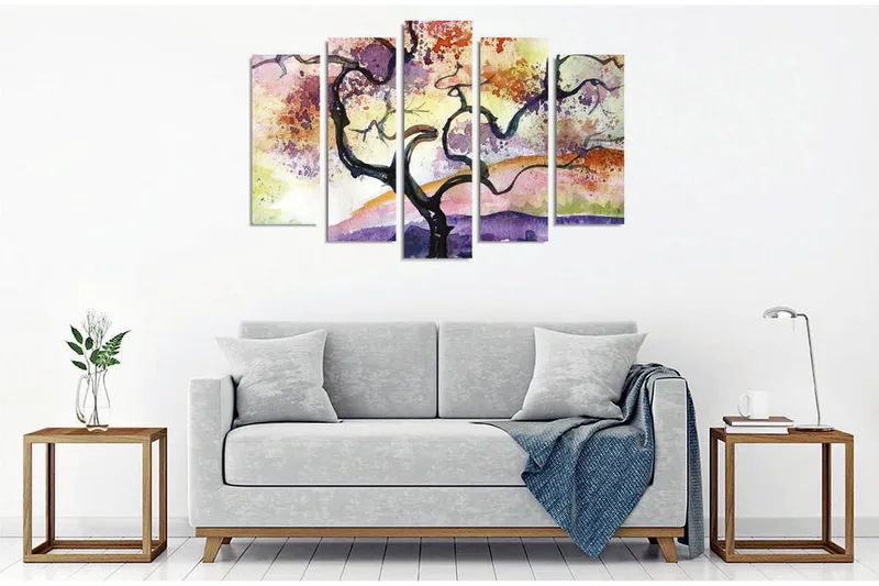 Seinäkoriste Canvas Maalaus 5 osaa - Sisustustuotteet - Taulu & taide - Canvas-taulu