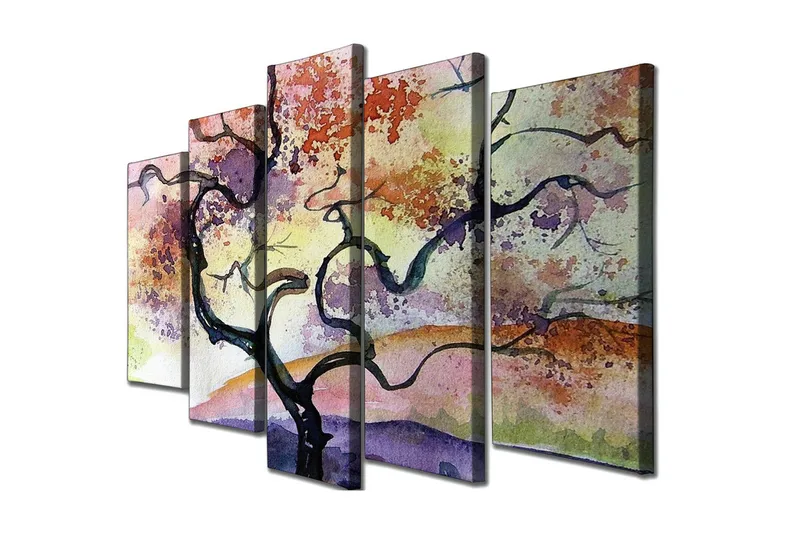 Seinäkoriste Canvas Maalaus 5 osaa, undefined