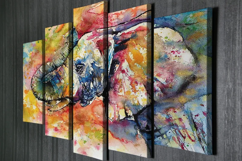 Seinäkoriste Canvas Maalaus 5 osaa - Sisustustuotteet - Taulu & taide - Canvas-taulu