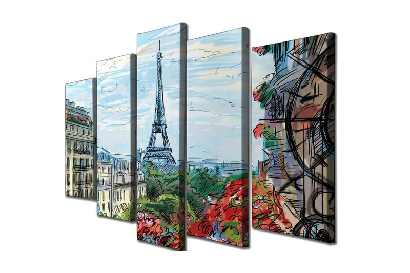 Seinäkoriste Canvas Maalaus 5 osaa, undefined