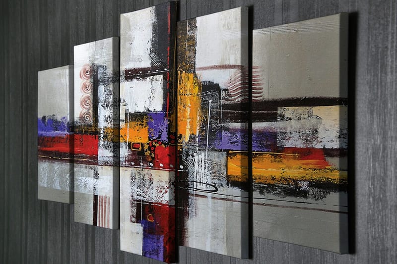 Seinäkoriste Canvas Maalaus 5 osaa - Sisustustuotteet - Taulu & taide - Canvas-taulu