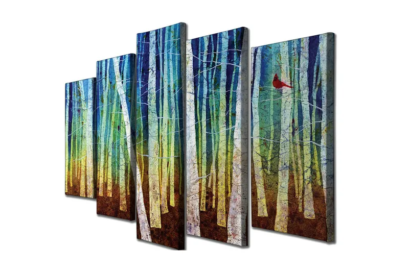 Seinäkoriste Canvas Maalaus 5 osaa, undefined