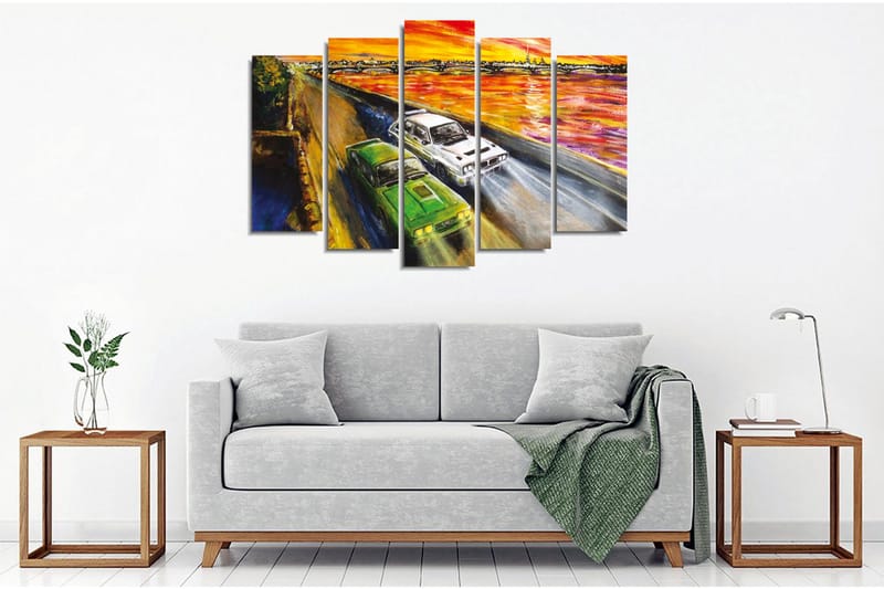 Seinäkoriste Canvas Maalaus 5 osaa - Sisustustuotteet - Taulu & taide - Canvas-taulu