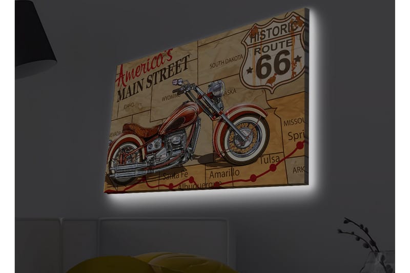 Seinäkoriste LED-valaistu Canvas Maalaus - Sisustustuotteet - Taulu & taide - Canvas-taulu