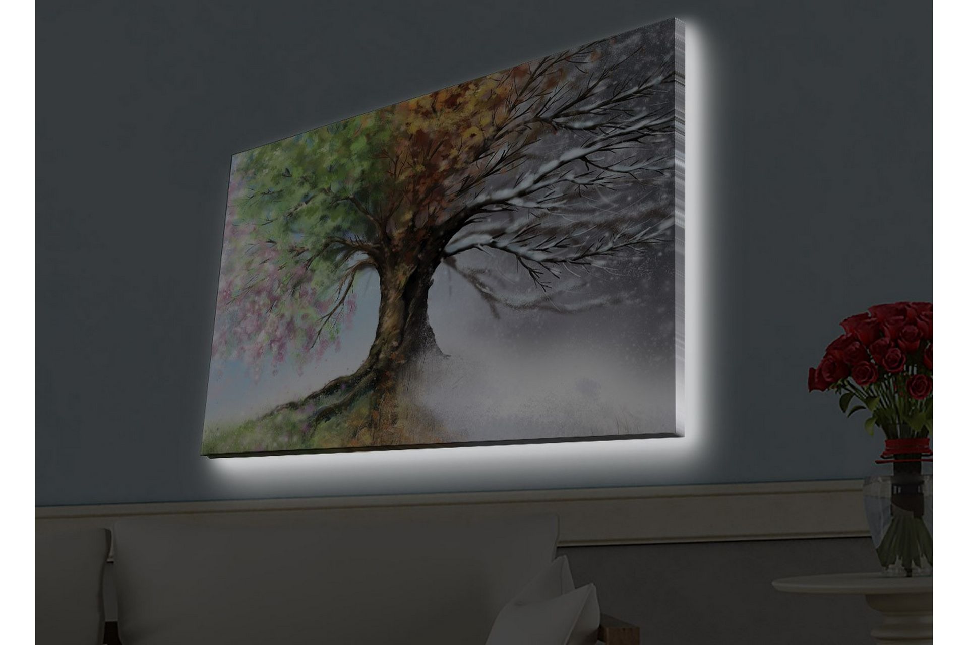 Seinäkoriste LED-valaistu Canvas Maalaus - Sisustustuotteet - Taulu & taide - Canvas-taulu