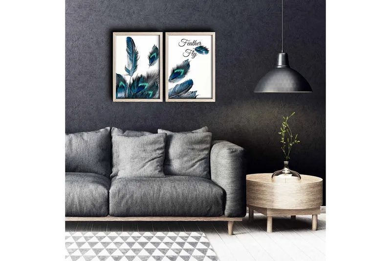 Seinäkoriste MDF Maalaus 2 osaa, undefined