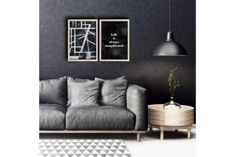 Seinäkoriste MDF Maalaus 2 osaa, undefined