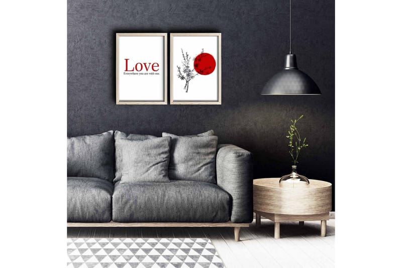 Seinäkoriste MDF Maalaus 2 osaa, undefined