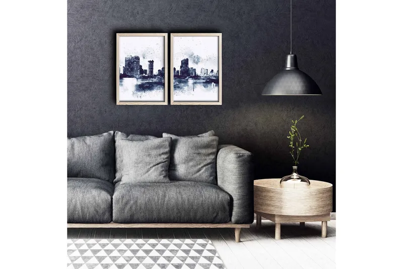 Seinäkoriste MDF Maalaus 2 osaa, undefined