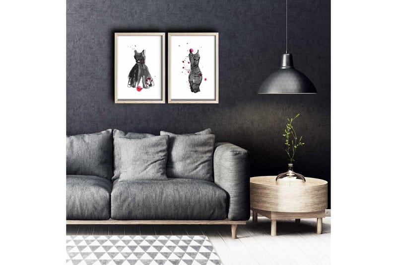 Seinäkoriste MDF Maalaus 2 osaa, undefined