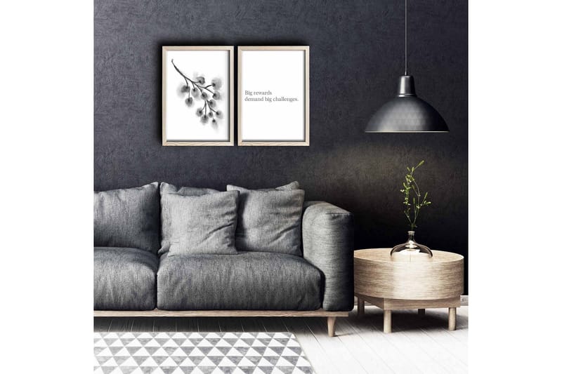 Seinäkoriste MDF Maalaus 2 osaa, undefined