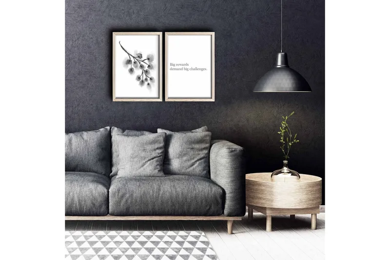 Seinäkoriste MDF Maalaus 2 osaa, undefined