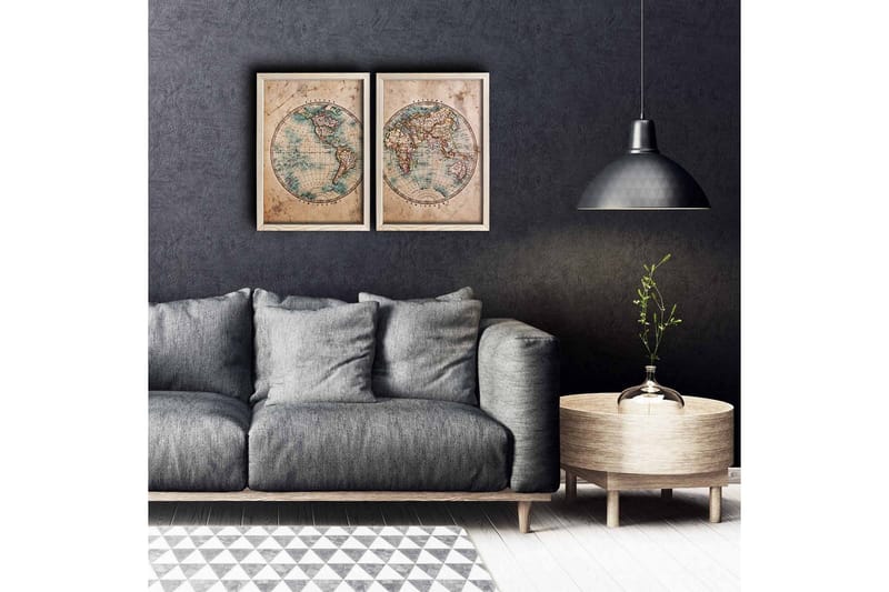 Seinäkoriste MDF Maalaus 2 osaa, undefined