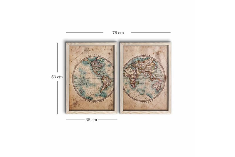 Seinäkoriste MDF Maalaus 2 osaa - Sisustustuotteet - Taulu & taide - Canvas-taulu
