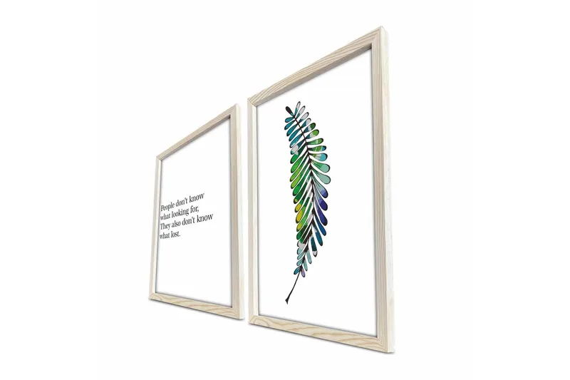 Seinäkoriste MDF Maalaus 2 osaa - Sisustustuotteet - Taulu & taide - Canvas-taulu