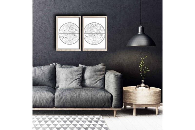 Seinäkoriste MDF Maalaus 2 osaa, undefined