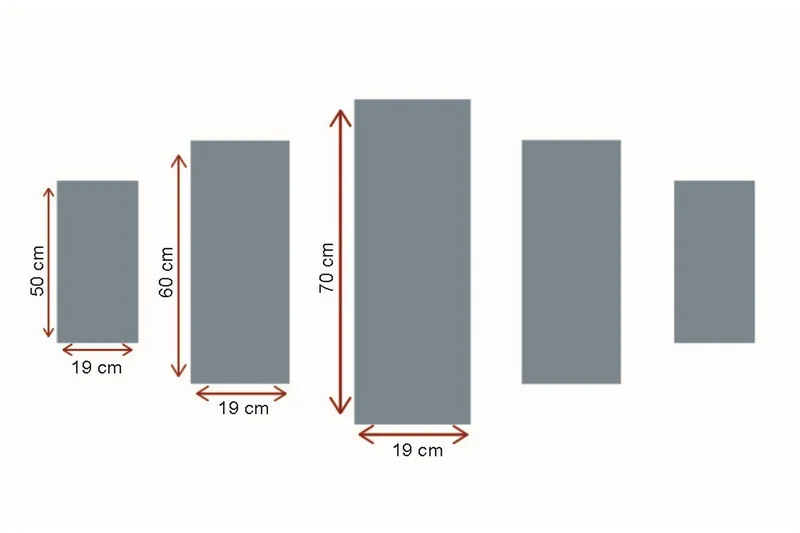 Suuri 5-osainen canvas-taulu 105x70 cm - Valkoisia hortensioita kukassa pehmeän sinistä taustaa vasten - Valkoinen / Vihreä / Sininen - Sisustustuotteet - Taulu & taide - Canvas-taulu