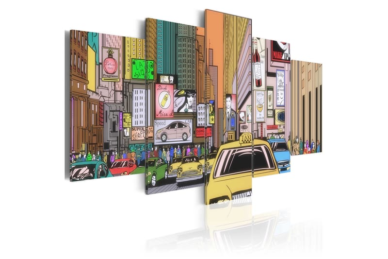 Taulu A Drawing Of A City 200x100, Artgeist sp. z o. o.