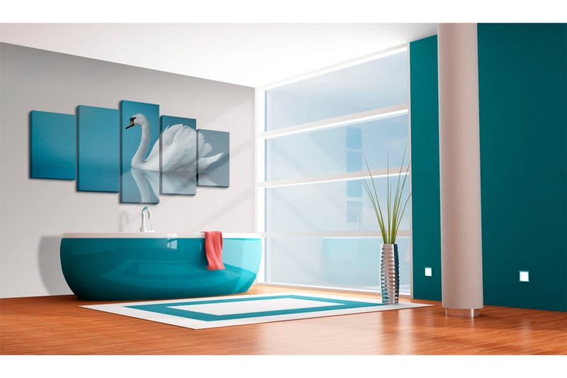 Taulu A Swan In Blue 200x100 - Artgeist sp. z o. o. - Sisustustuotteet - Taulu & taide - Canvas-taulu