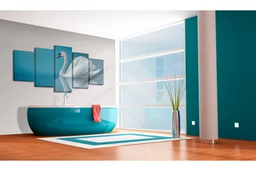 Taulu A Swan In Blue 200x100 - Artgeist sp. z o. o. - Sisustustuotteet - Taulu & taide - Canvas-taulu
