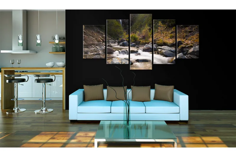 Taulu A Waterfall In The Middle Of Wild Nature 100x50 - Artgeist sp. z o. o. - Sisustustuotteet - Taulu & taide - Canvas-taulu