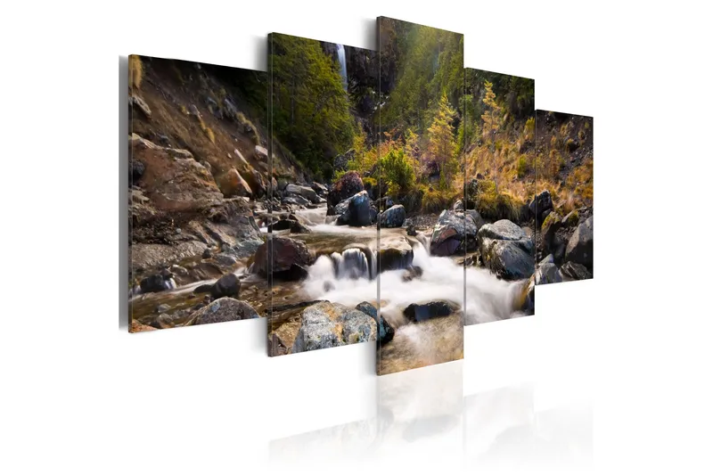 Taulu A Waterfall In The Middle Of Wild Nature 100x50 - Artgeist sp. z o. o. - Sisustustuotteet - Taulu & taide - Canvas-taulu