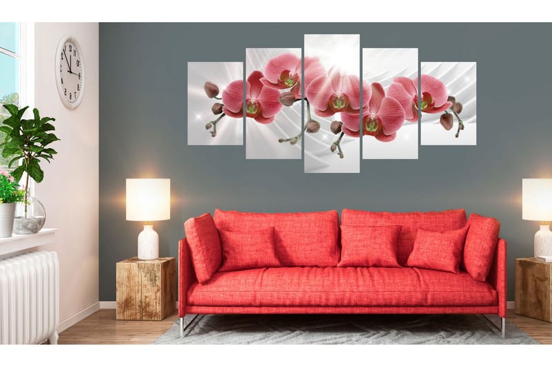 Taulu Abstract Garden Red Orchis 200x100 - Artgeist sp. z o. o. - Sisustustuotteet - Taulu & taide - Canvas-taulu