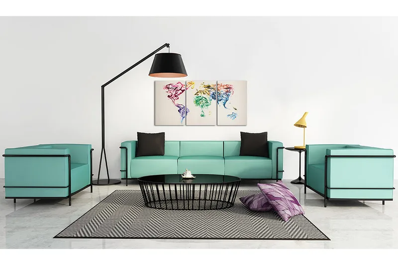 Taulu Abstrakti Maailmankartta 60x30 - Artgeist sp. z o. o. - Sisustustuotteet - Taulu & taide - Canvas-taulu