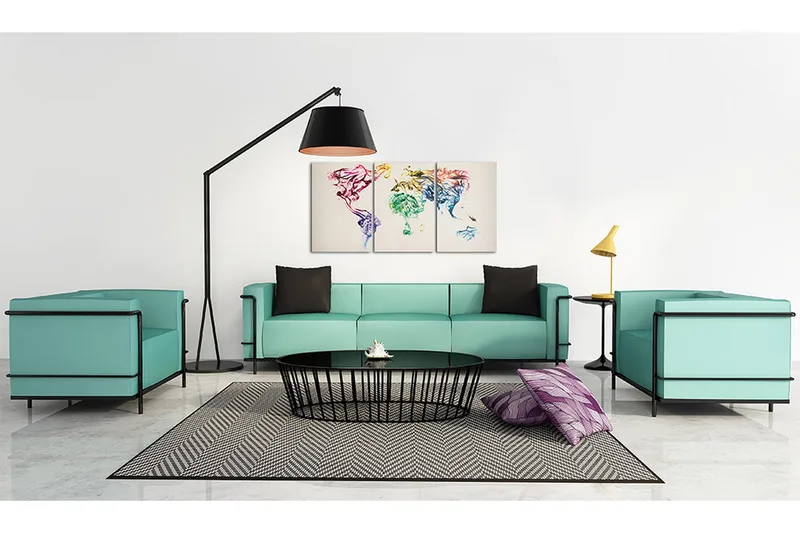 Taulu Abstrakti Maailmankartta 60x30 - Artgeist sp. z o. o. - Sisustustuotteet - Taulu & taide - Canvas-taulu