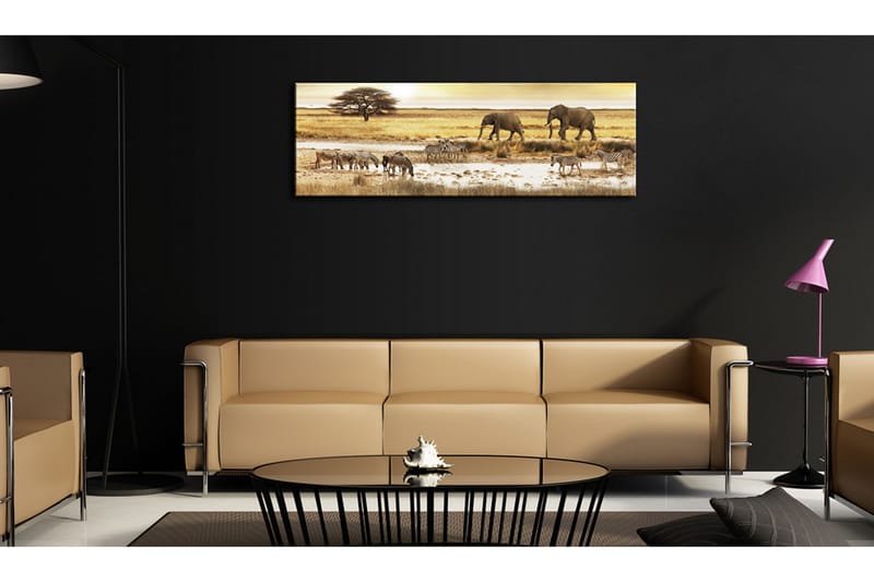 Taulu Africa At The Waterhole 120x40 - Artgeist sp. z o. o. - Sisustustuotteet - Taulu & taide - Canvas-taulu
