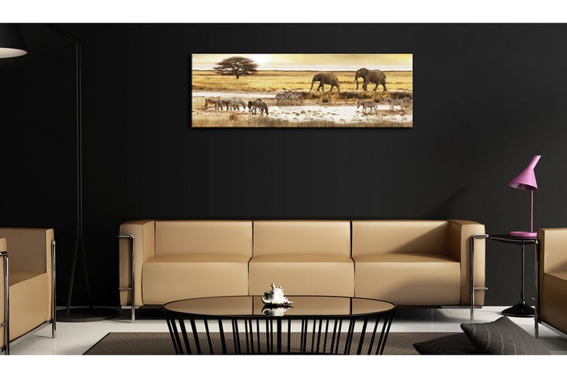 Taulu Africa At The Waterhole 120x40 - Artgeist sp. z o. o. - Sisustustuotteet - Taulu & taide - Canvas-taulu