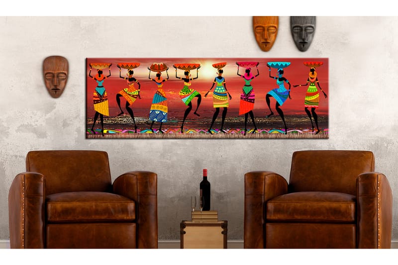 Taulu African Women Dancing 120x40 - Artgeist sp. z o. o. - Sisustustuotteet - Taulu & taide - Canvas-taulu