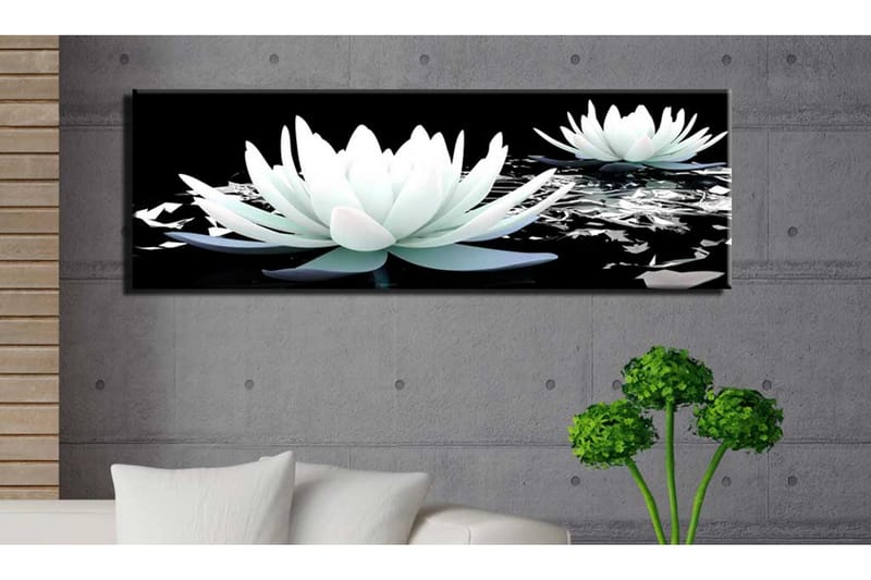 Taulu Alabaster Lilies 135x45 - Artgeist sp. z o. o. - Sisustustuotteet - Taulu & taide - Canvas-taulu