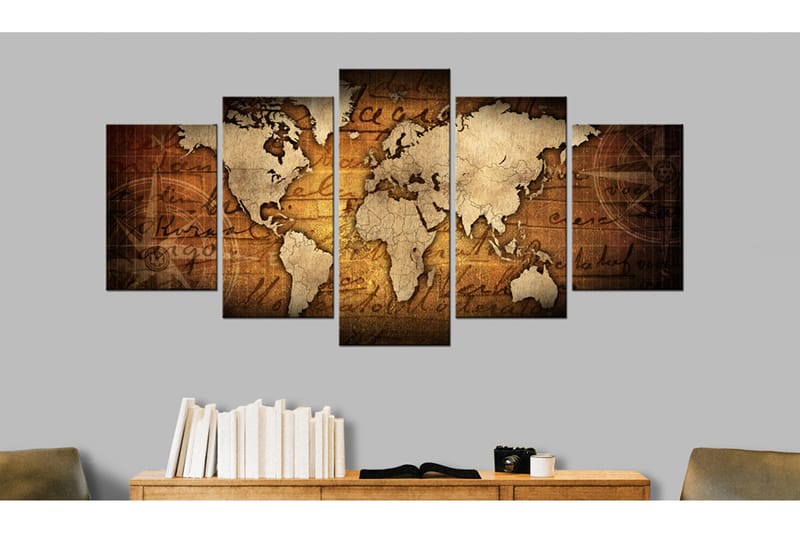 Taulu Amber Map 100x50 - Artgeist sp. z o. o. - Sisustustuotteet - Taulu & taide - Canvas-taulu