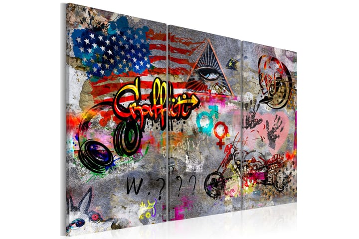 Taulu American Graffiti 120x80 - Artgeist sp. z o. o. - Canvas-taulu - Seinäkoristeet