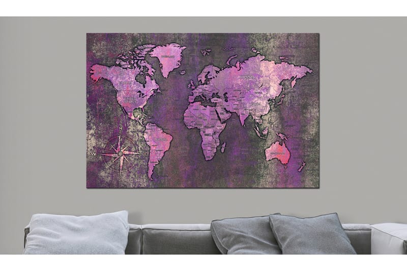 Taulu Amethyst Map 60x40, Artgeist sp. z o. o.