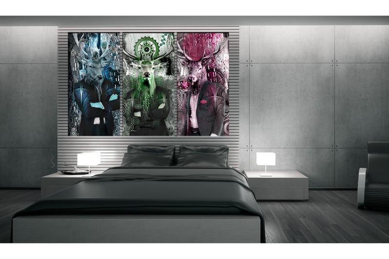 Taulu Animal Trio 3 Parts Colorful 90x60, Artgeist sp. z o. o.